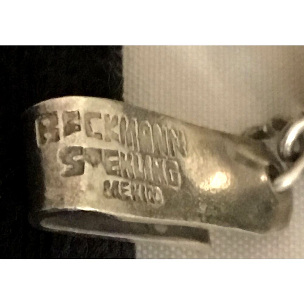Vintage Carmen Beckmann Mexican Sterling Bead 16.5” Necklace - Picture 2 of 8